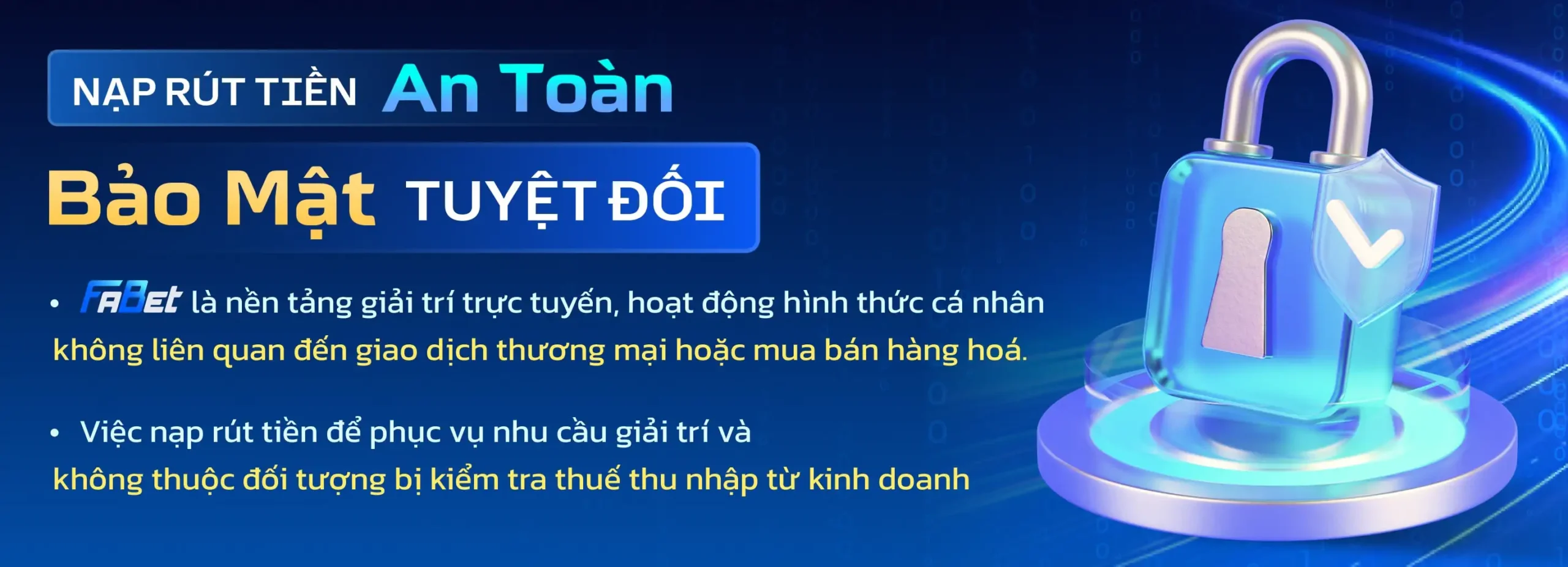 Banner nạp rút tiền uy tín